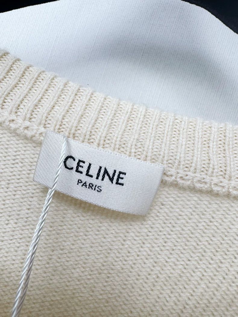Celine Celine Cashmere Sweater in Beige Color Size XS / US 0-2 / IT 36-38 - 2 Thumbnail