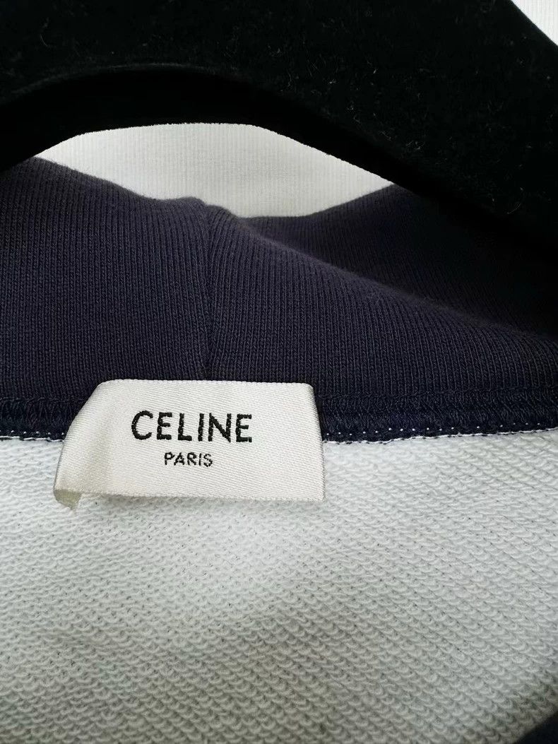 Celine Celine Hoodie with White and Navy Stripes Size S / US 4 / IT 40 - 3 Thumbnail
