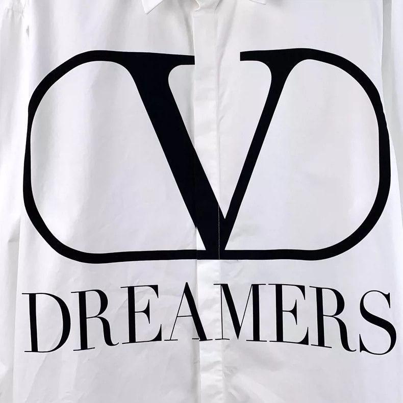 Valentino Valentino White Letter Print Long Sleeve Shirt Size M / US 6-8 / IT 42-44 - 4 Thumbnail