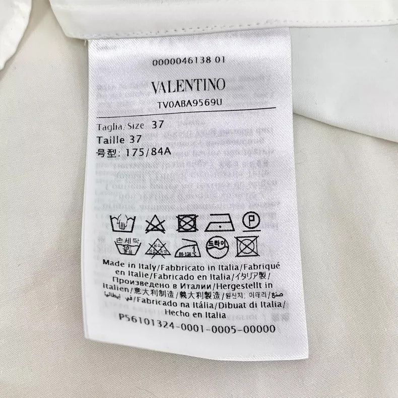 Valentino Valentino White Letter Print Long Sleeve Shirt Size M / US 6-8 / IT 42-44 - 7 Thumbnail