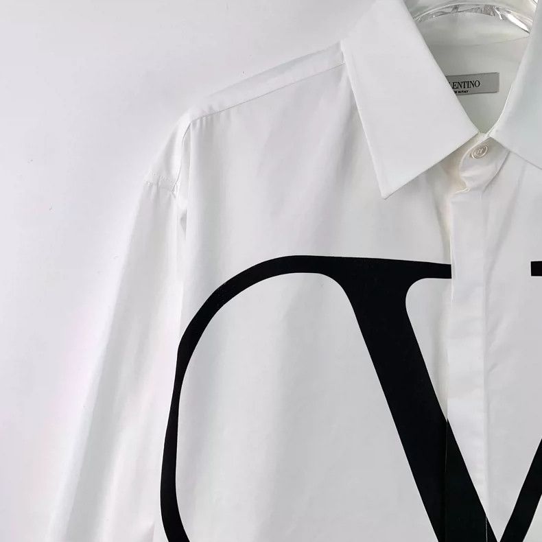 Valentino Valentino White Letter Print Long Sleeve Shirt Size M / US 6-8 / IT 42-44 - 3 Thumbnail