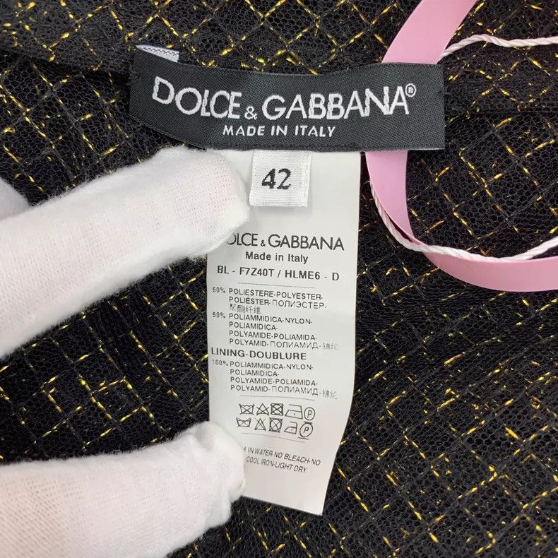 Dolce & Gabbana Black Lace Bell Sleeve Round Neck Shirt Size L / US 10 / IT 46 - 5 Thumbnail