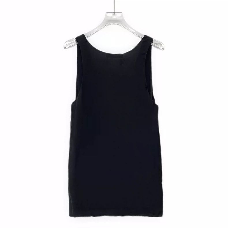 Chloe Black Silk Sleeveless V-Neck Top Size XS / US 0-2 / IT 36-38 - 2 Thumbnail