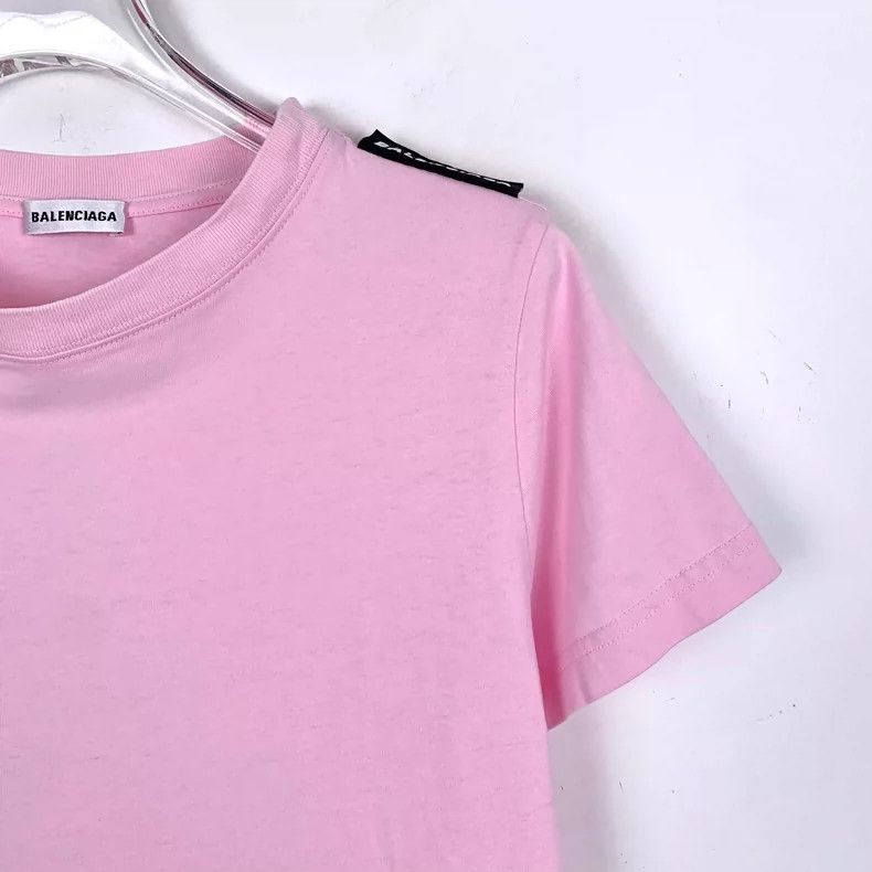 Balenciaga Pink Rose Print Cotton T-Shirt by Balenciaga Size S / US 4 / IT 40 - 3 Thumbnail