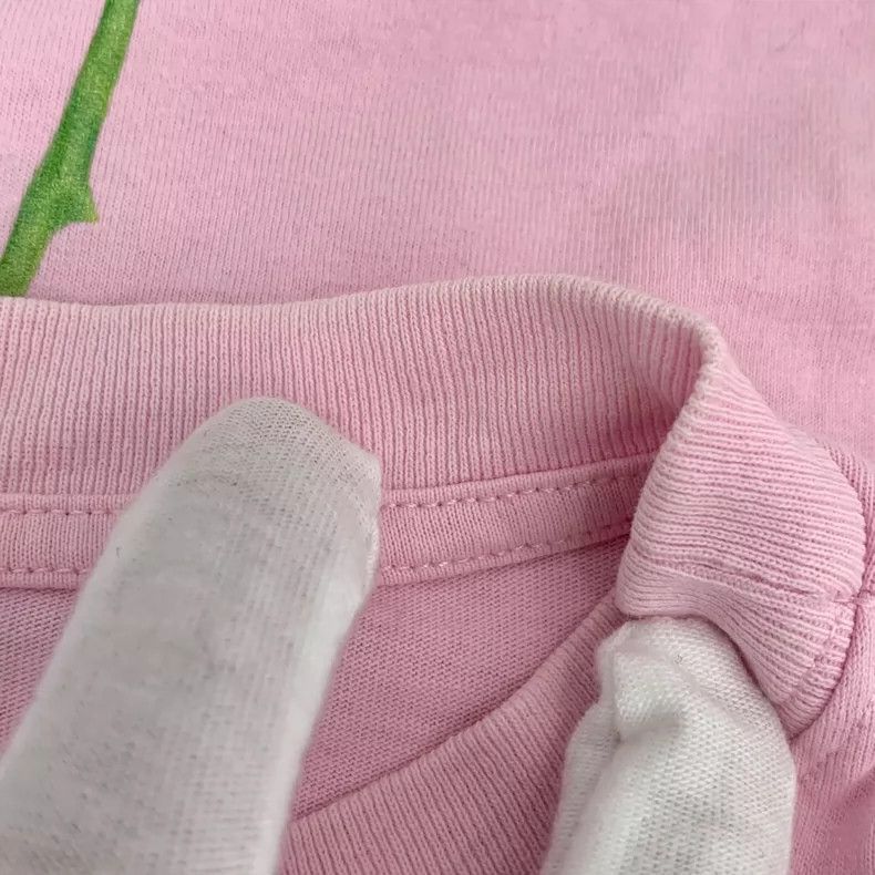 Balenciaga Pink Rose Print Cotton T-Shirt by Balenciaga Size S / US 4 / IT 40 - 8 Thumbnail
