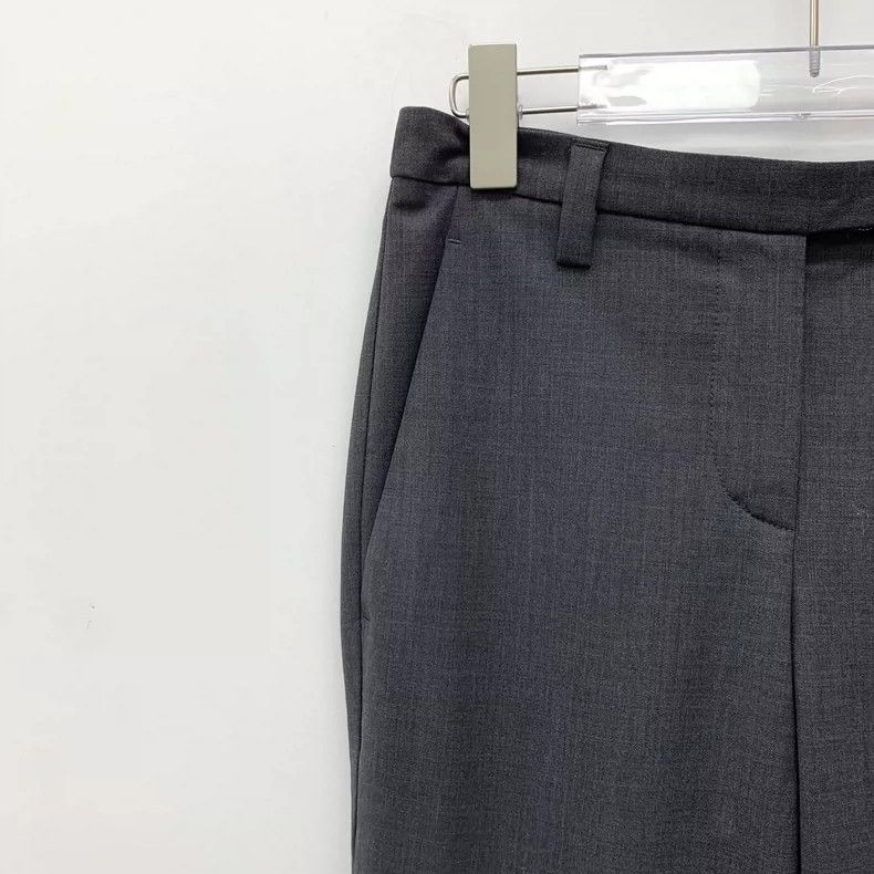 Brunello Cucinelli Brunello Cucinelli Gray Wool Casual Trousers Size 38" / US 16 / IT 52 - 3 Thumbnail