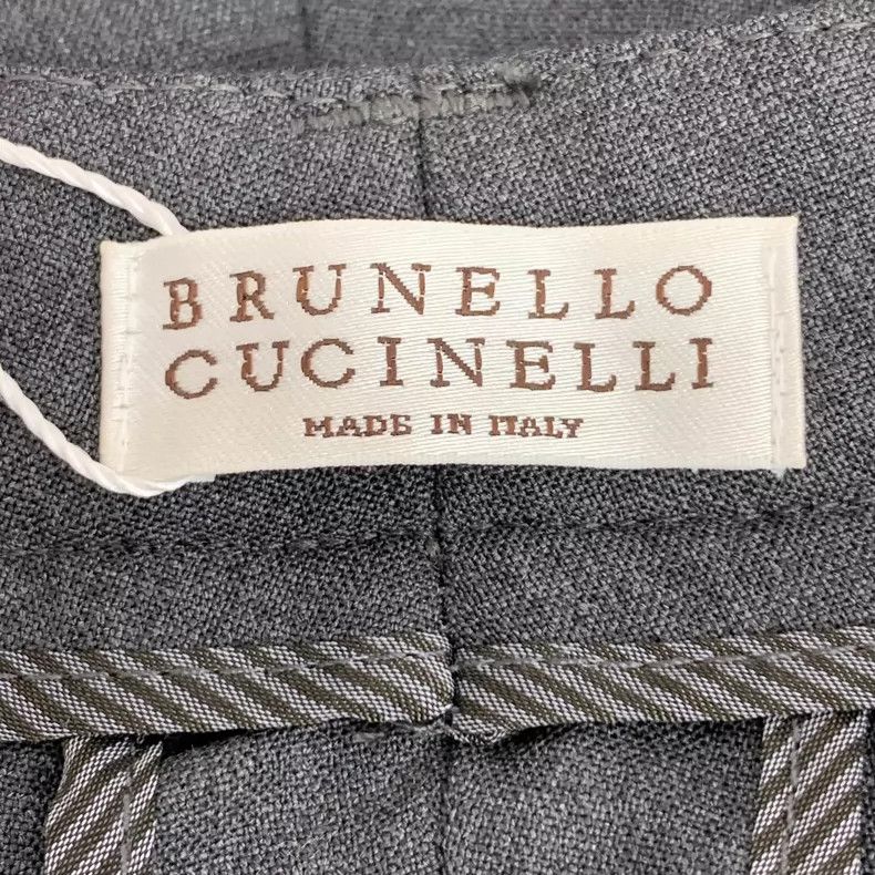 Brunello Cucinelli Brunello Cucinelli Gray Wool Casual Trousers Size 38" / US 16 / IT 52 - 6 Thumbnail
