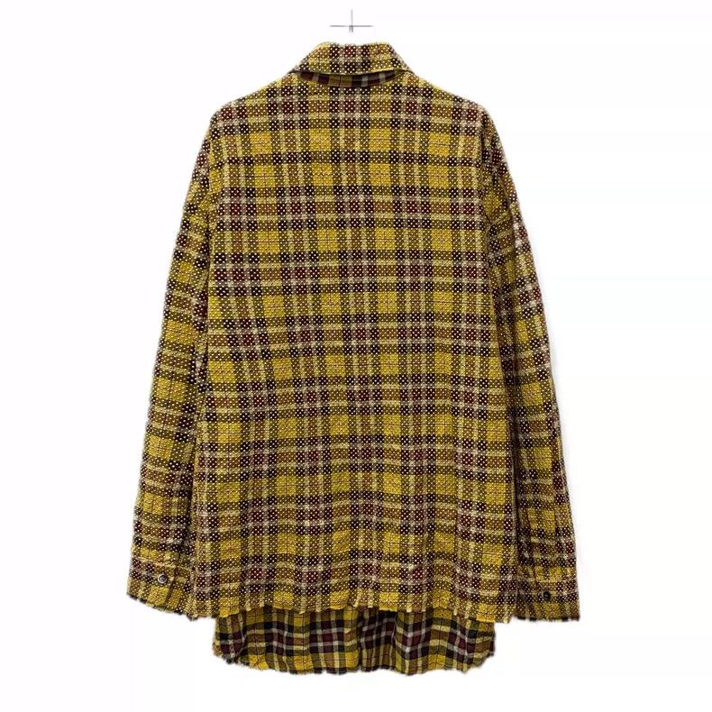 Faith Connexion Yellow Checkered Long Sleeve Button-Up Shirt Size S / US 4 / IT 40 - 2 Thumbnail