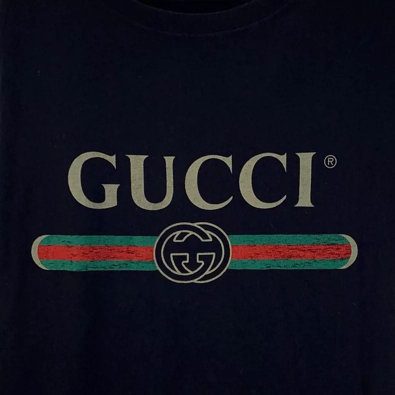 Gucci Gucci Black Logo Cotton T-Shirt M Size Size M / US 6-8 / IT 42-44 - 4 Thumbnail