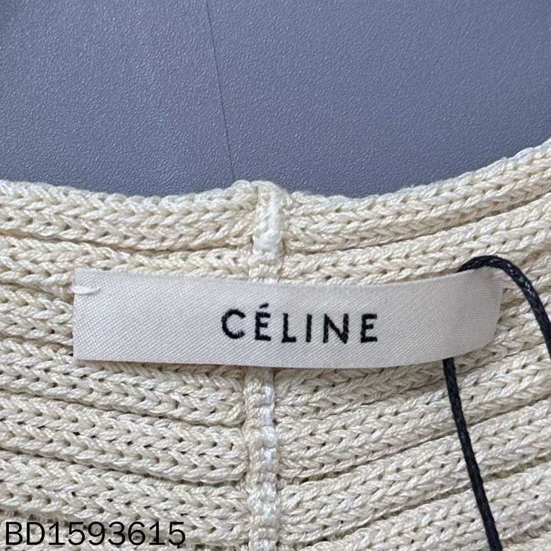 Celine Long Sleeved Knit Dress in Off-White Size M / US 6-8 / IT 42-44 - 4 Thumbnail