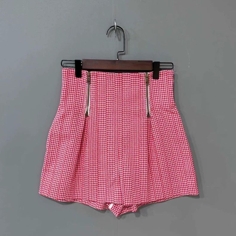 Versace Houndstooth Skirt by Gianni Versace Size 38" / US 16 / IT 52 - 2 Thumbnail