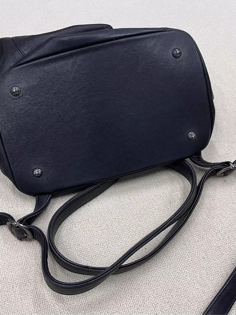 Chrome Hearts Chrome Hearts Black Leather Handbag with Silver Buckle Size ONE SIZE - 4 Thumbnail