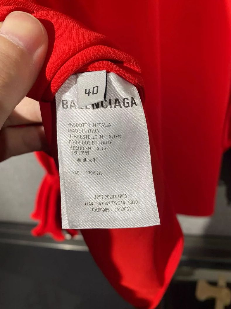 Balenciaga Red Balenciaga Women's Top with Unique Design Size L / US 10 / IT 46 - 7 Thumbnail