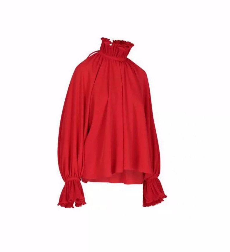Balenciaga Red Balenciaga Women's Top with Unique Design Size L / US 10 / IT 46 - 3 Thumbnail
