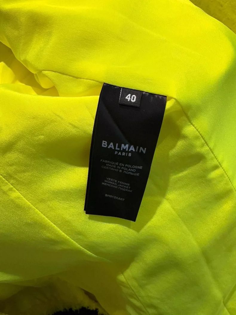 Balmain Balmain Double-Breasted Yellow Blazer Jacket Size L / US 10 / IT 46 - 7 Thumbnail