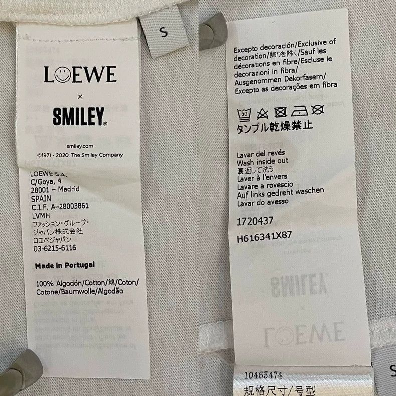 Loewe LOEWE Smiley Graphic Cotton T-Shirt Size S / US 4 / IT 40 - 4 Thumbnail