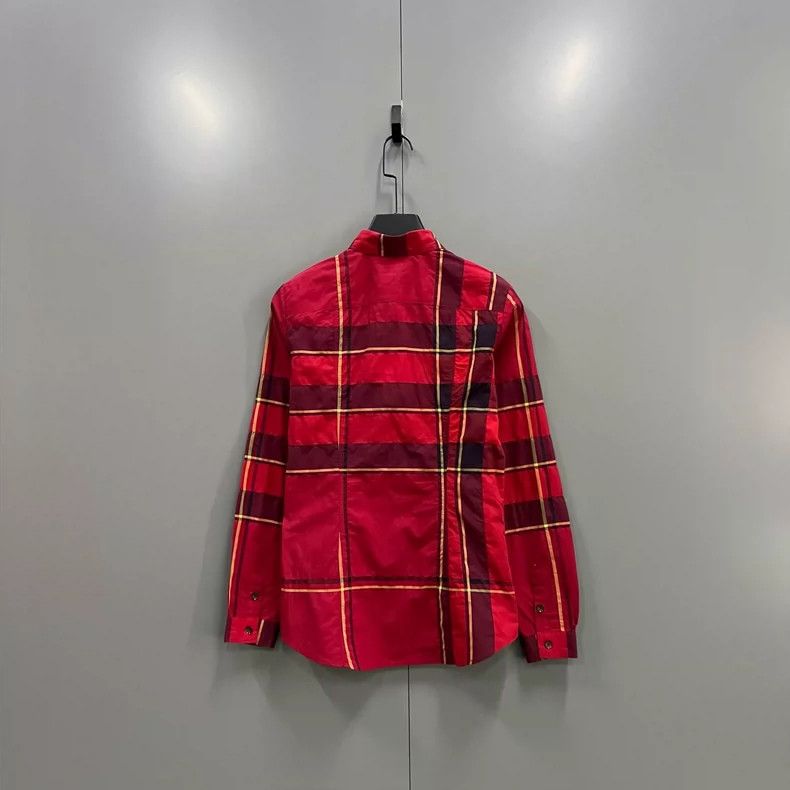 Burberry Red Plaid Long Sleeve Shirt from Burberry Size XS / US 0-2 / IT 36-38 - 2 Thumbnail