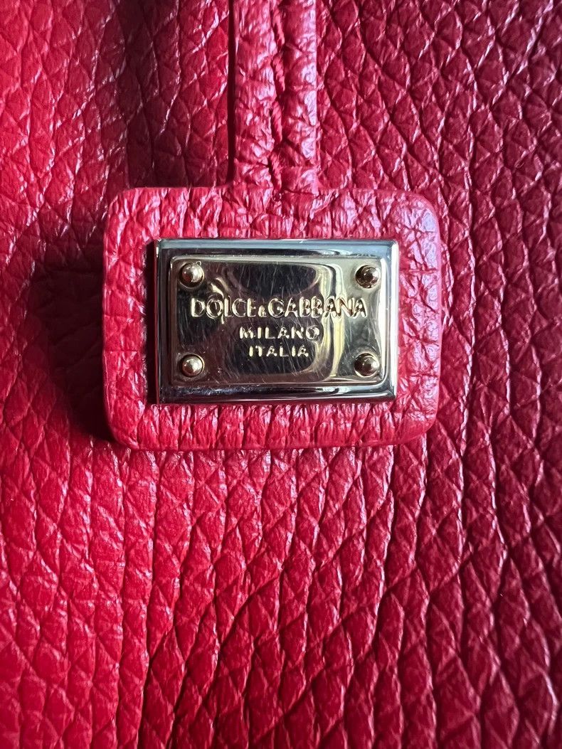 Dolce & Gabbana Dolce & Gabbana Red Leather Handbag Size ONE SIZE - 3 Thumbnail