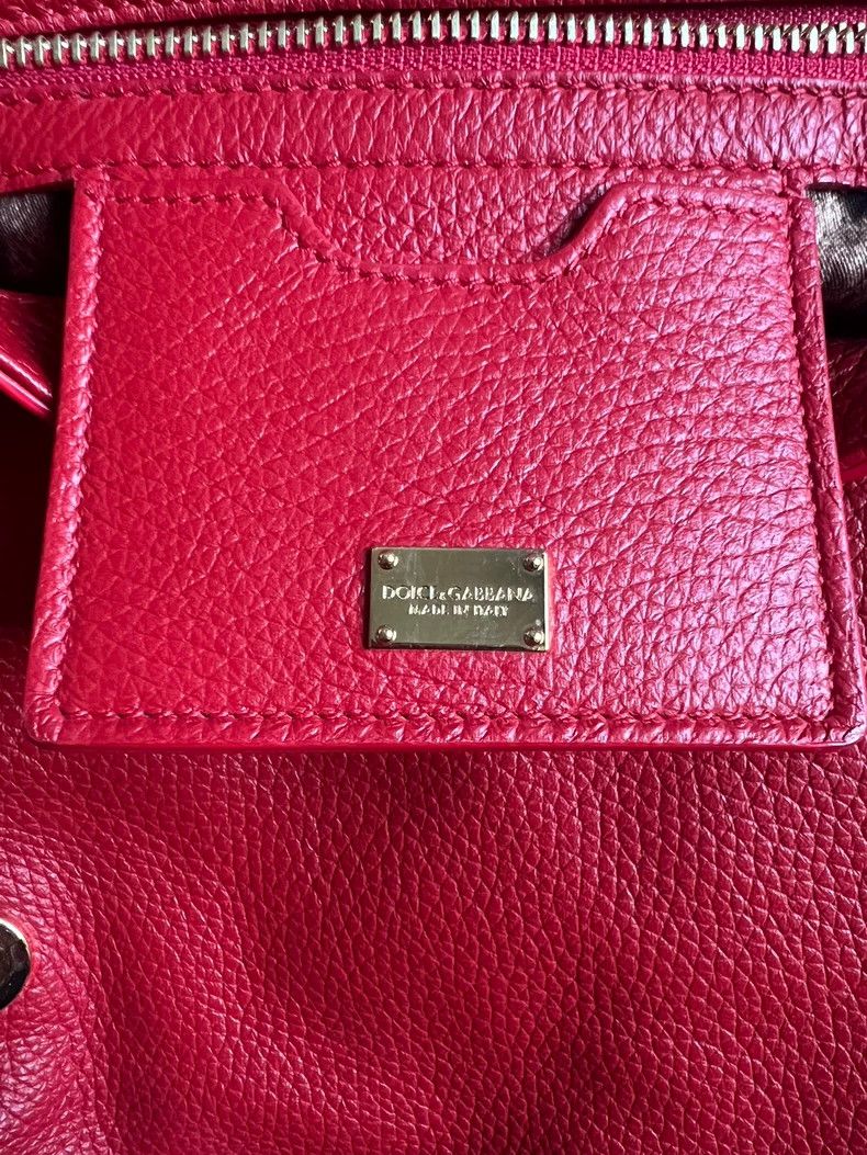 Dolce & Gabbana Dolce & Gabbana Red Leather Handbag Size ONE SIZE - 6 Thumbnail