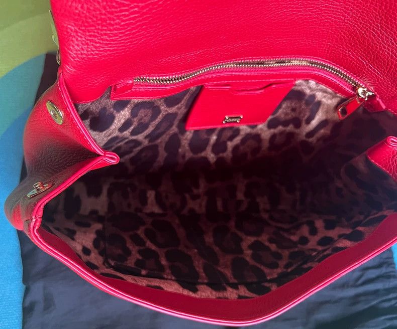 Dolce & Gabbana Dolce & Gabbana Red Leather Handbag Size ONE SIZE - 5 Thumbnail
