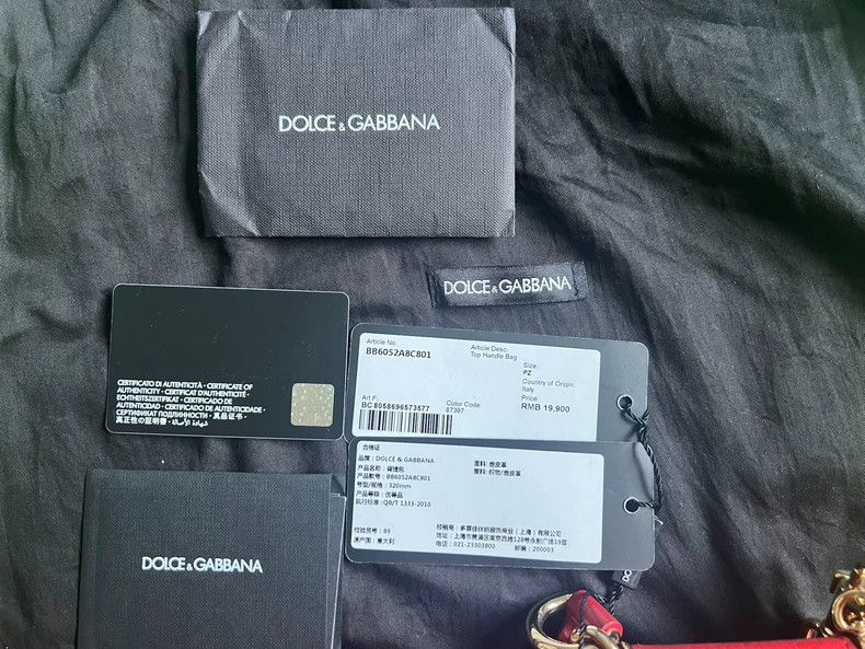 Dolce & Gabbana Dolce & Gabbana Red Leather Handbag Size ONE SIZE - 7 Thumbnail