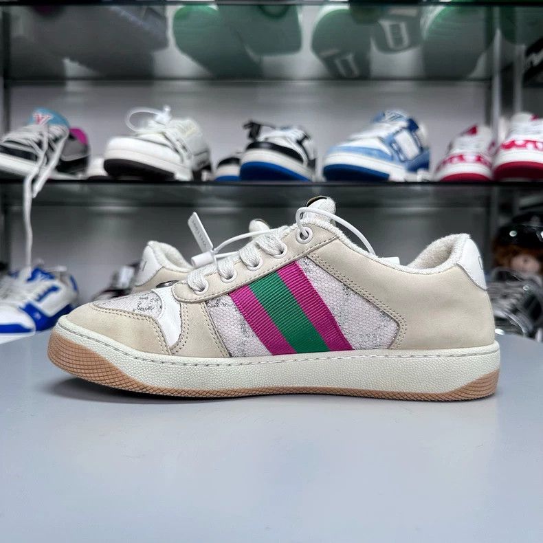 Gucci Gucci Sneakers Pink Green Size 36 Size US 6 / IT 36 - 4 Thumbnail