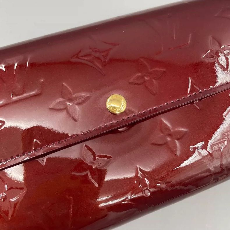 Louis Vuitton Long Red Patent Leather Wallet by Louis Vuitton Size ONE SIZE - 6 Thumbnail