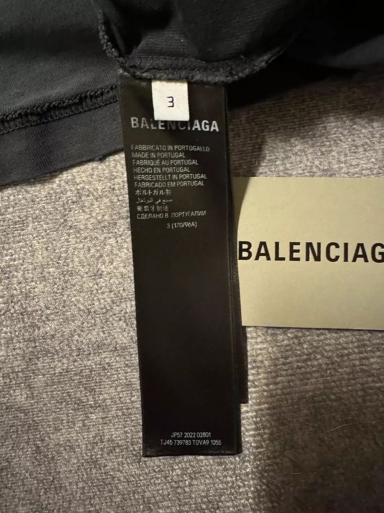 Balenciaga Balenciaga Black Logo Print Long Sleeve T-Shirt Size L / US 10 / IT 46 - 4 Thumbnail