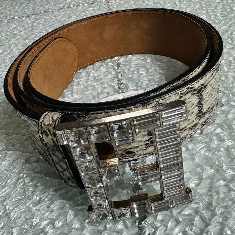 Fendi Fendi Limited Edition Crystal Python Belt Size ONE SIZE - 5 Thumbnail