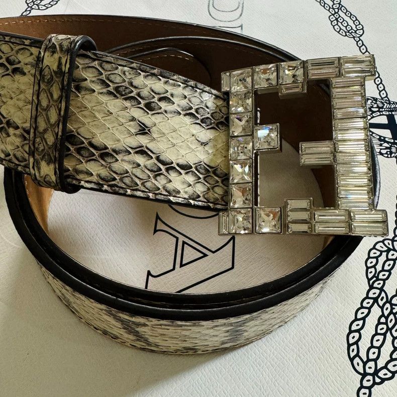 Fendi Fendi Limited Edition Crystal Python Belt Size ONE SIZE - 4 Thumbnail