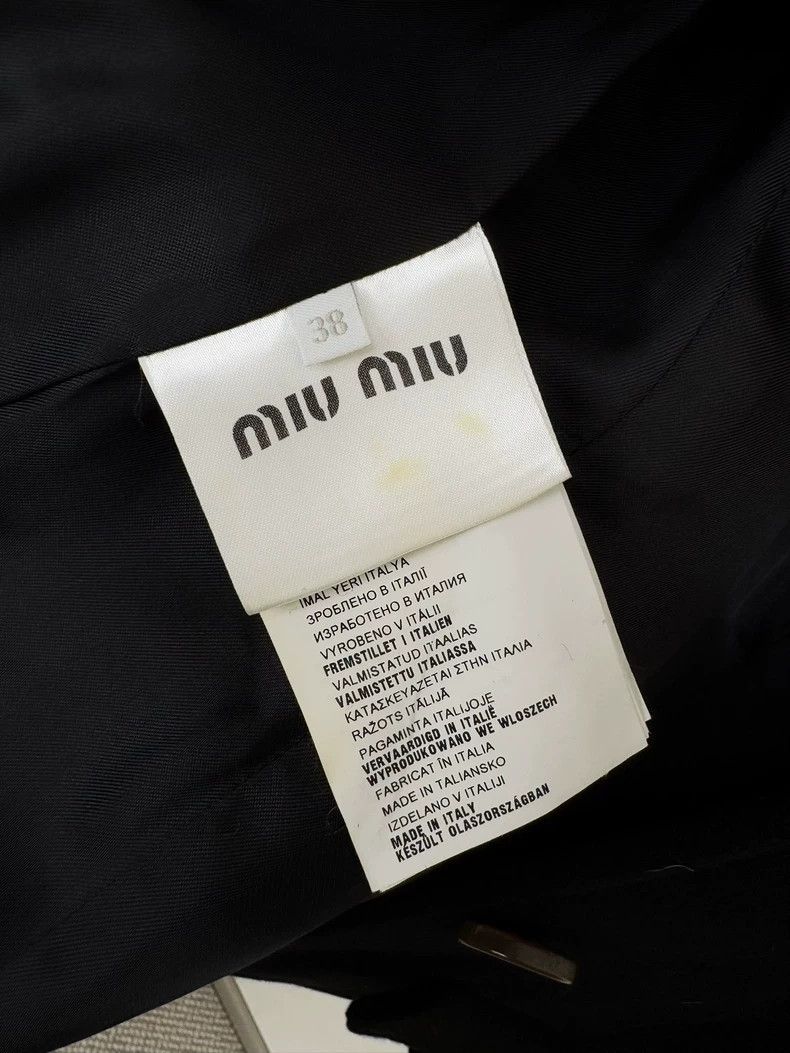 Prada Miumiu Wool Coat in Black - Size 38 Size M / US 6-8 / IT 42-44 - 3 Thumbnail