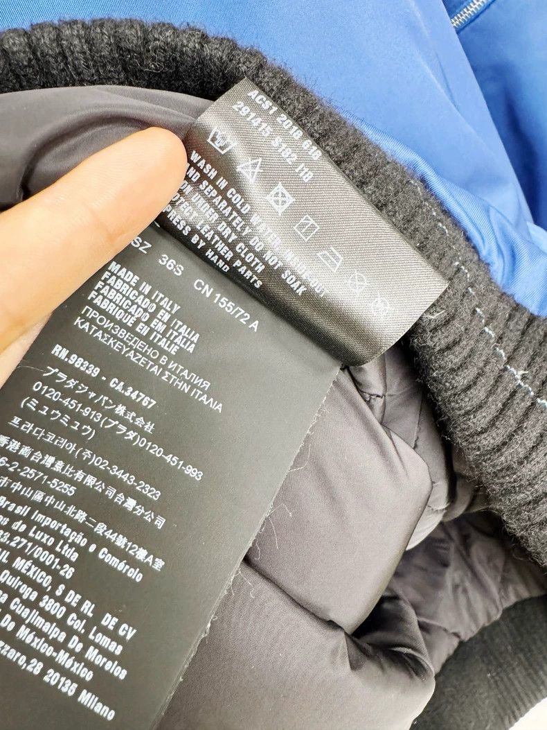Prada Prada Blue Cotton Outerwear Jacket for Women Size S / US 4 / IT 40 - 5 Thumbnail