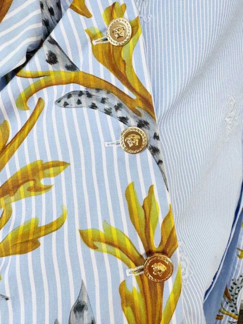 Versace Versace Shirt with Floral Design, Size 42 Size L / US 10 / IT 46 - 3 Thumbnail