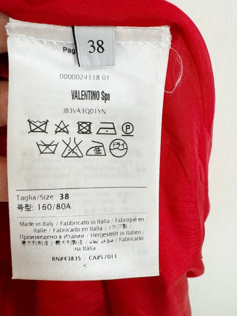 Valentino Valentino Red Patterned Long Sleeve Dress Size S / US 4 / IT 40 - 5 Thumbnail