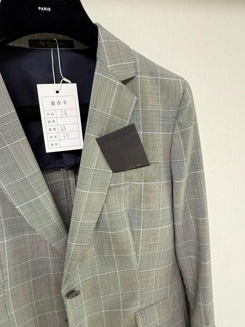 Ermenegildo Zegna Italian Wool Blazer with Checked Pattern Size M / US 6-8 / IT 42-44 - 5 Thumbnail