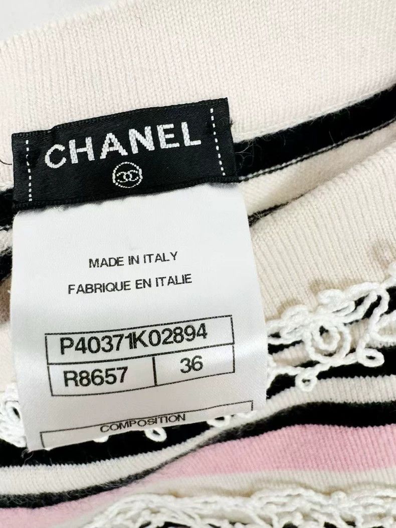 Chanel Chanel Cashmere Camisole With Stripes Size S / US 4 / IT 40 - 3 Thumbnail