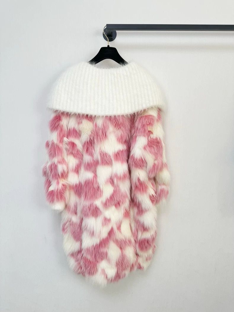 Prada Miumiu Pink Faux Fur Coat Size S / US 4 / IT 40 - 7 Thumbnail