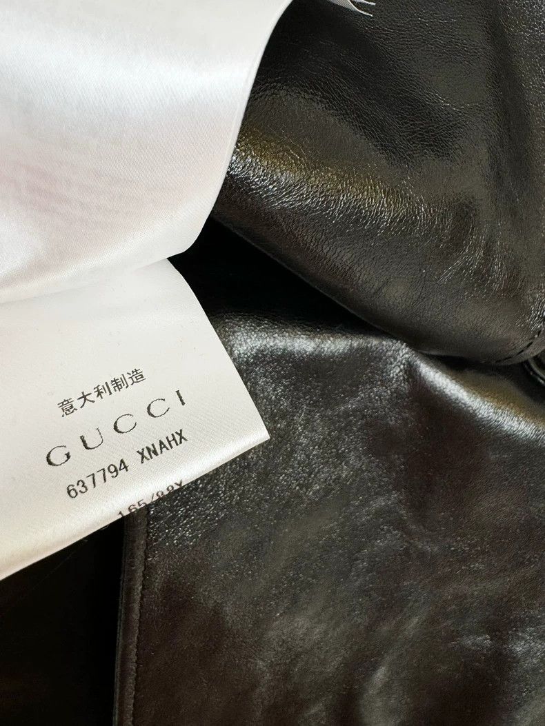 Gucci Gucci Black Leather Jacket with Minor Wear Size S / US 4 / IT 40 - 6 Thumbnail