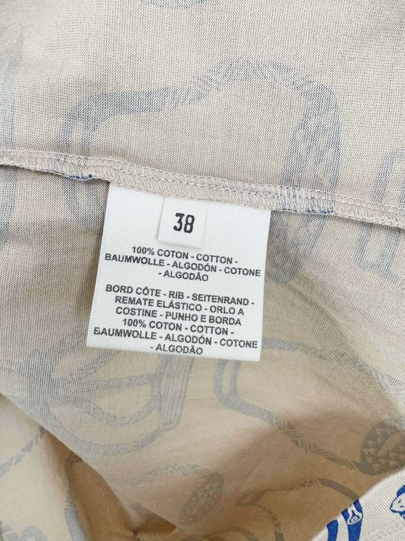 Hermes Hermès Beige Short Sleeve Top with Pattern Size S / US 4 / IT 40 - 3 Thumbnail