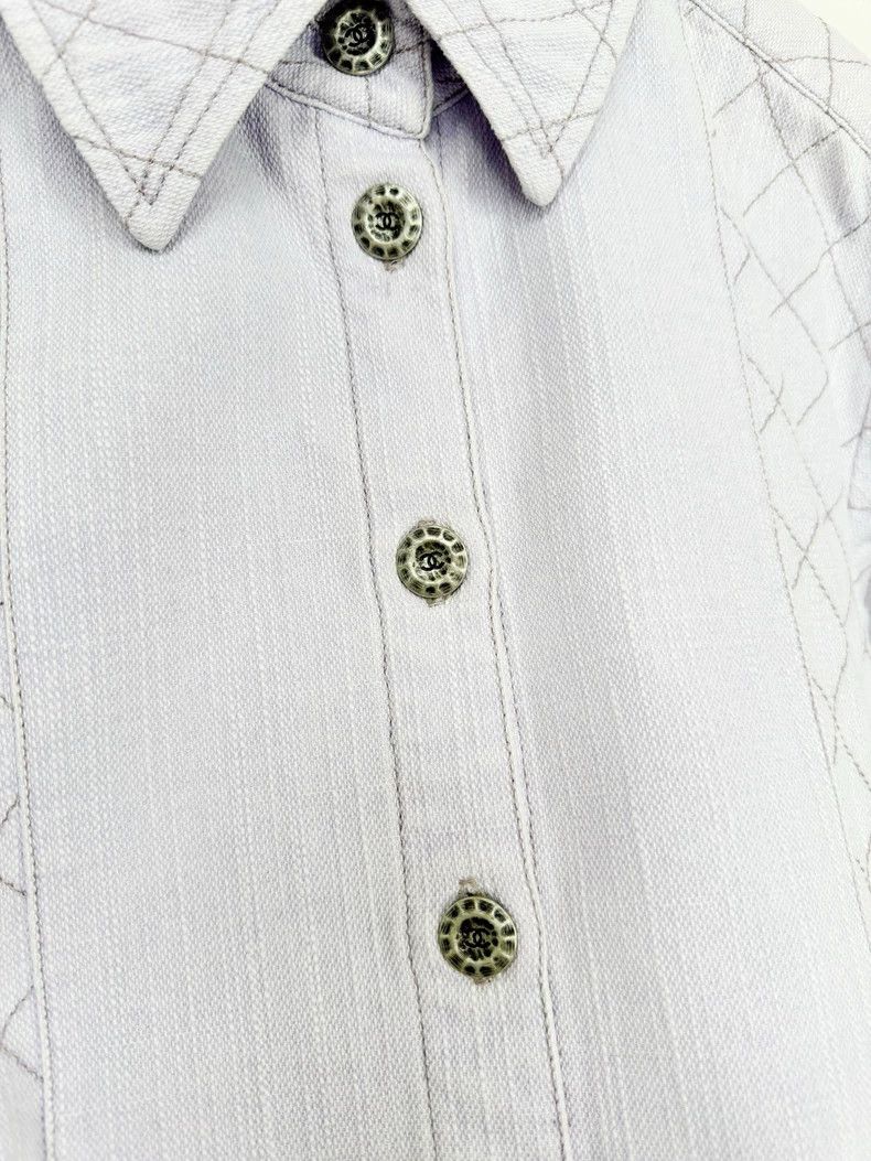 Chanel Purple Denim Shirt from Chanel Size M / US 6-8 / IT 42-44 - 2 Thumbnail