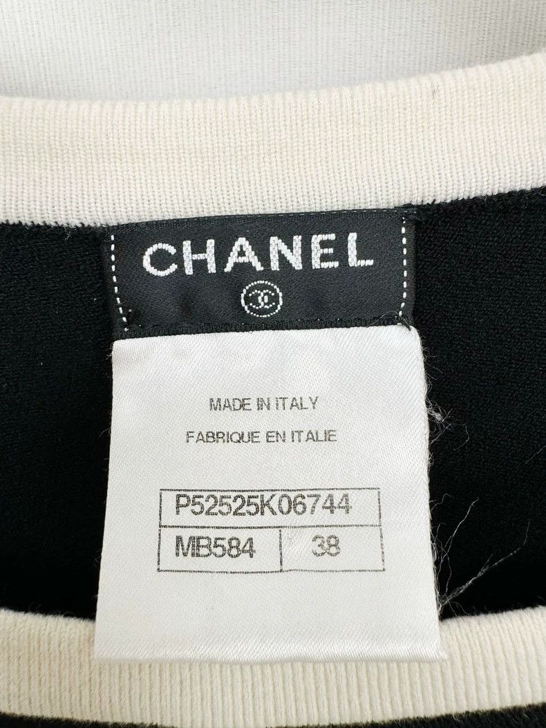 Chanel Chanel Black and White Dress Sweater Size M / US 6-8 / IT 42-44 - 2 Thumbnail