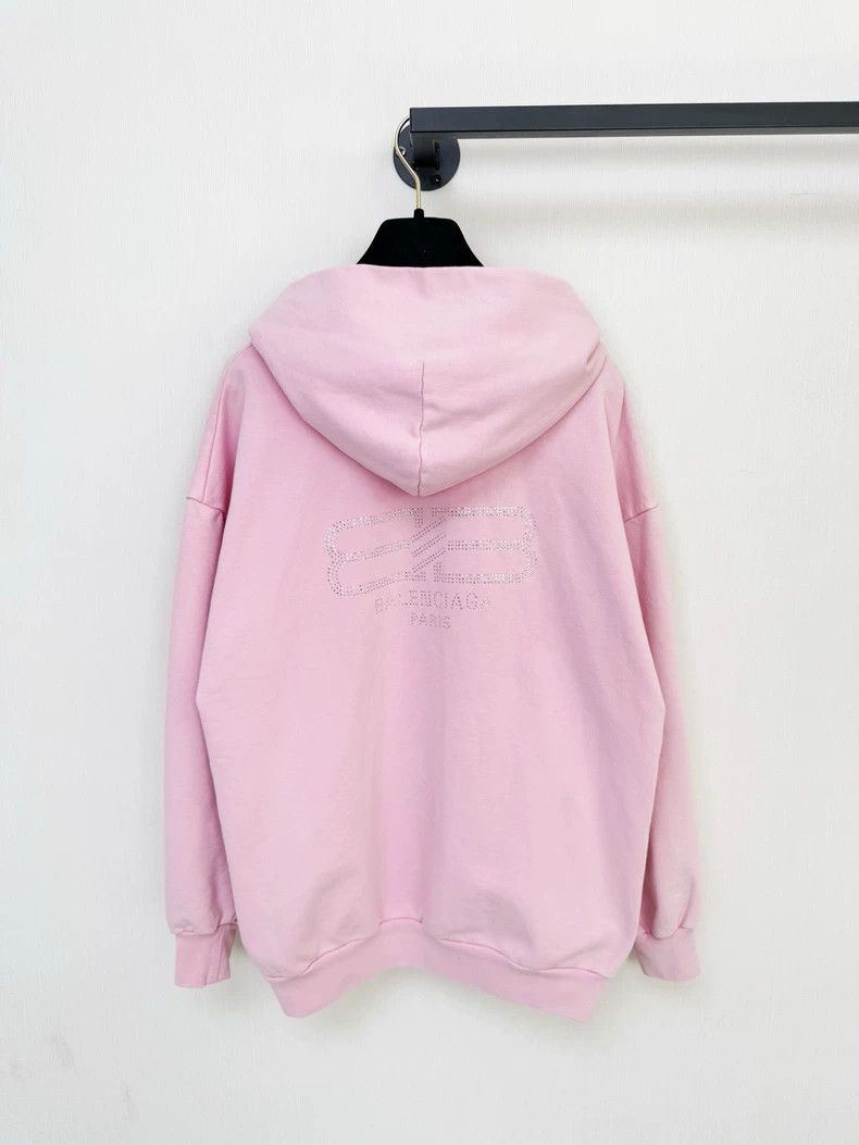 Balenciaga Balenciaga Pink Hooded Sweatshirt, Size XS Size XS / US 0-2 / IT 36-38 - 6 Thumbnail