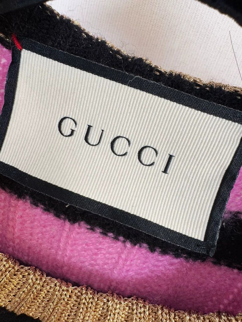 Gucci Gucci Striped Sweater with Cat Design Size S / US 4 / IT 40 - 2 Thumbnail