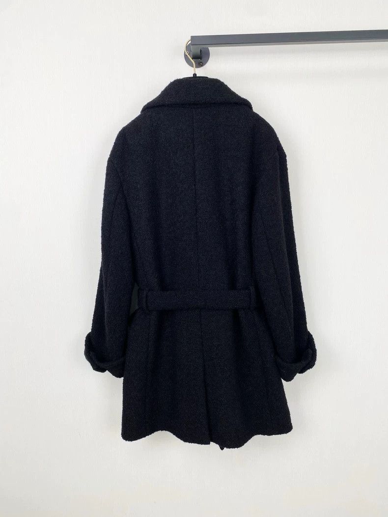 Chanel Chanel Double-Breasted Wool Coat in Black Size S / US 4 / IT 40 - 7 Thumbnail