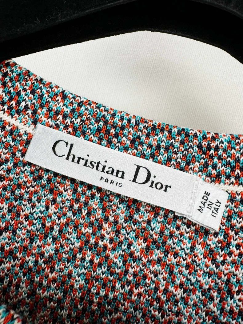 Dior Colorful Knitted Dress by Dior Size L / US 10 / IT 46 - 2 Thumbnail