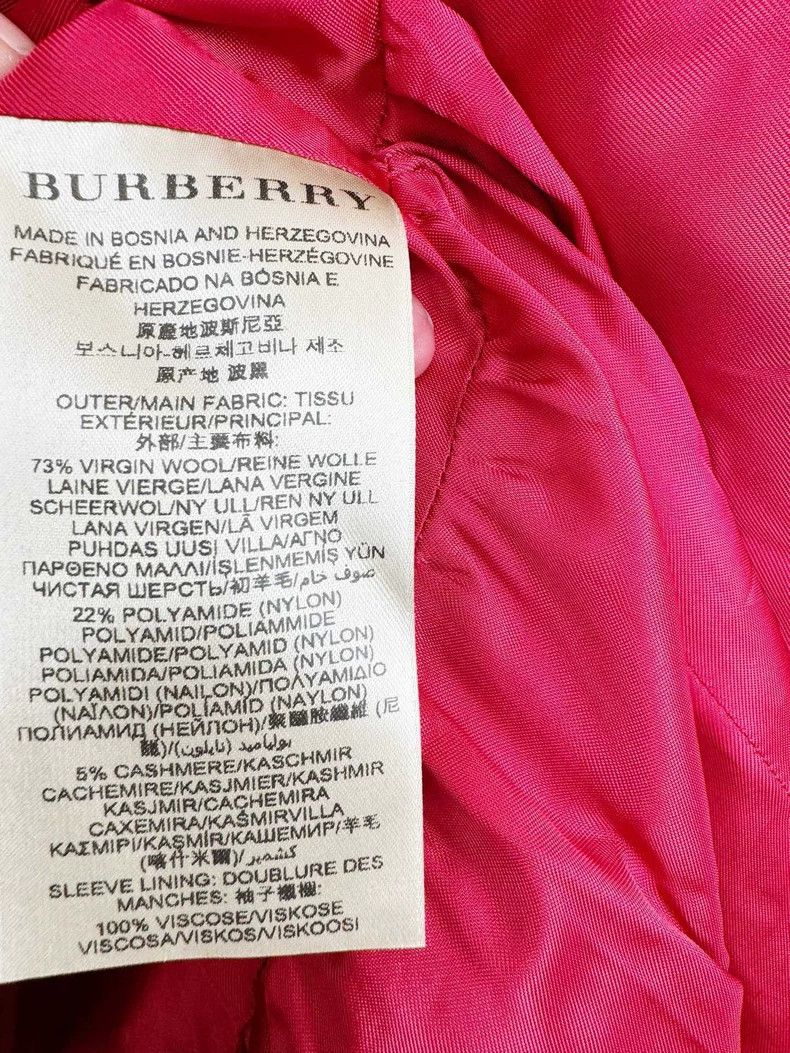 Burberry Burberry New Wool Coat Red Size UK12 Size L / US 10 / IT 46 - 4 Thumbnail