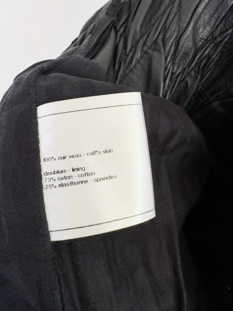 Chanel Chanel Black Leather Skirt Size 36 Size 36" / US 14 / IT 50 - 5 Thumbnail