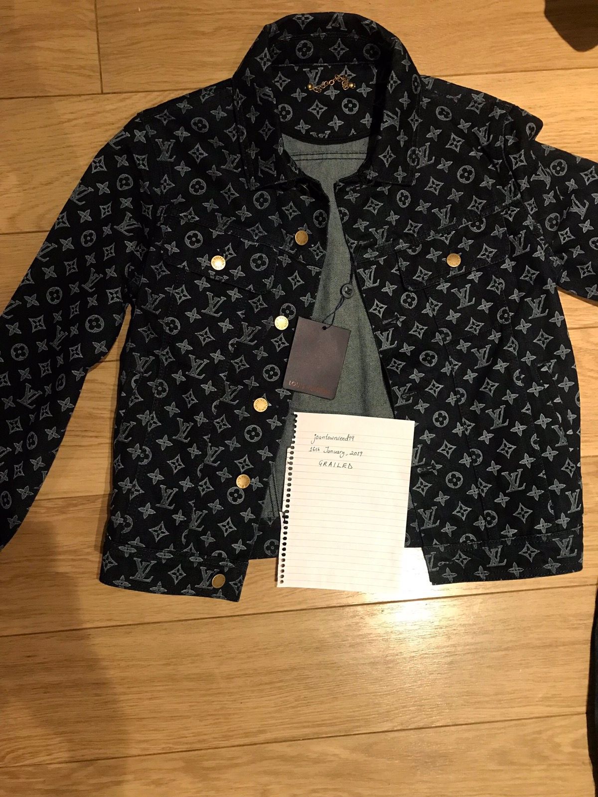 Louis Vuitton Marc Jacobs Denim Monogram Jacket (Size 36) at 1stDibs