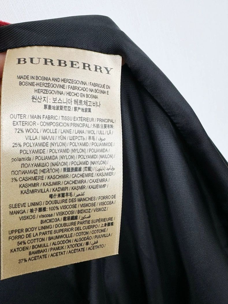 Burberry Burberry Red Wool Coat with Belt Size S / US 4 / IT 40 - 3 Thumbnail
