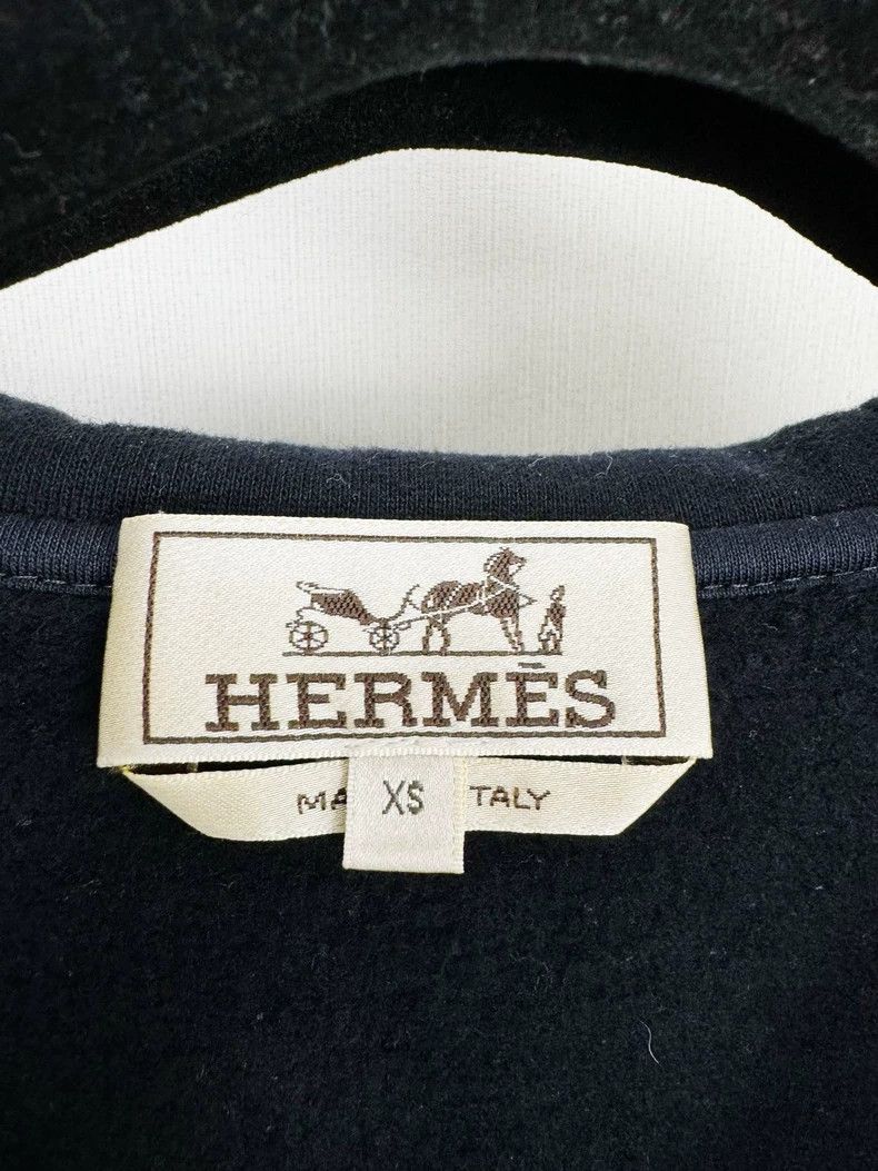Hermes Hermes Hooded Sweatshirt with Leather Details Size XS / US 0-2 / IT 36-38 - 3 Thumbnail